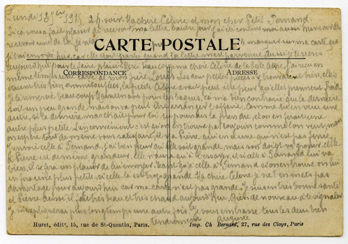 BIENVILLERS-AU-BOIS (P.-d-C.) : La salle à manger de l'Institutrice (N° 255)