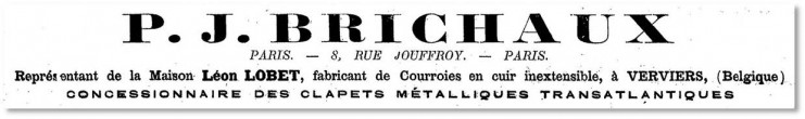 Publicité extraite de L’Écho des Mines et de la Métallurgie n°16 du 21 avril 1895. Source gallica.bnf.fr / Bibliothèque nationale de France