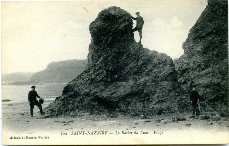 Saint-Nazaire. - Le Rocher du Lion - Plage (N°104)
