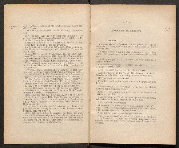 Séance extraordinaire du 5 janvier 1917 - pages 1-57