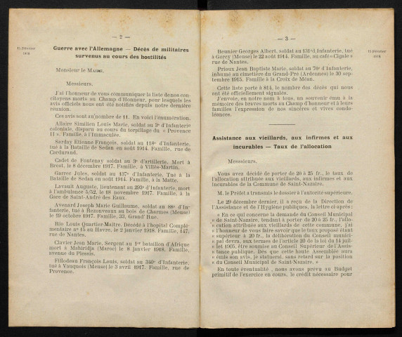Séance ordinaire du 15 février 1918 - pages 1-93