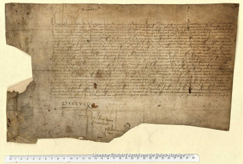 Le plus ancien document conservé : la charte du Duc Pierre 2 de Bretagne, 1454. EE/1