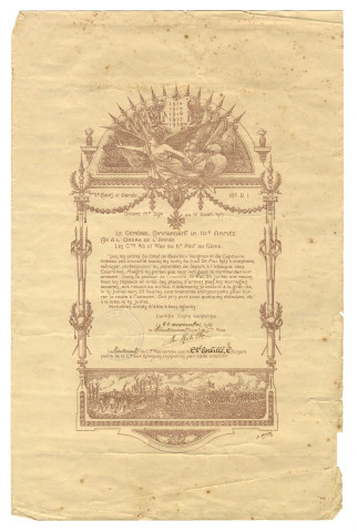 Citation à l'ordre de l'armée des compagnies 9/2 et 9/52 du 6e régiment du génie de la 18e division