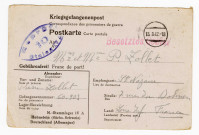 4 correspondances de la part de Pierre Zollet fils à ses parents 7 rue du Dolmen à Saint-Nazaire : carte postale