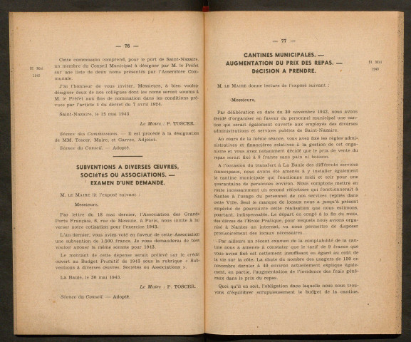 Séance du 31 mai 1943 - pages 73-125