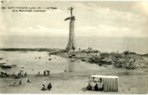 Saint-Nazaire. - La Plage et le Monument Américain (N°222)