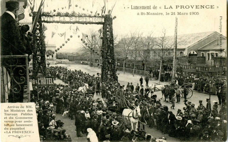 Saint-Nazaire. - Lancement de "LA PROVENCE" à St-Nazaire, le 21 Mars 1905