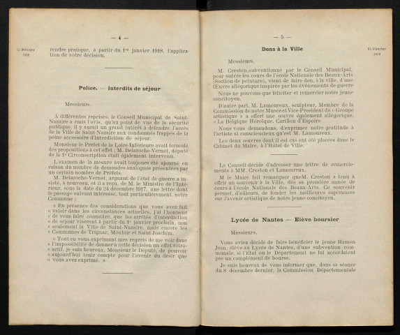 Séance ordinaire du 15 février 1918 - pages 1-93