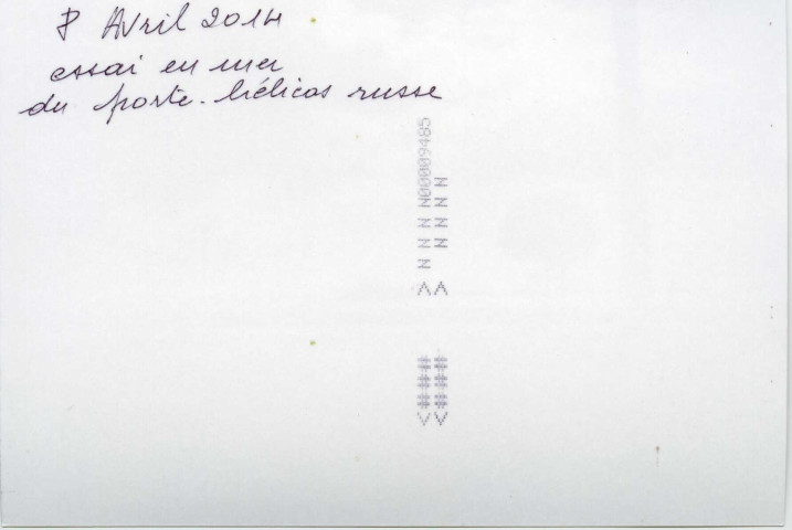 Essai en mer d'un navire Mistral russe.