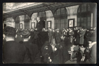 Discours de François Blancho, devant la gare