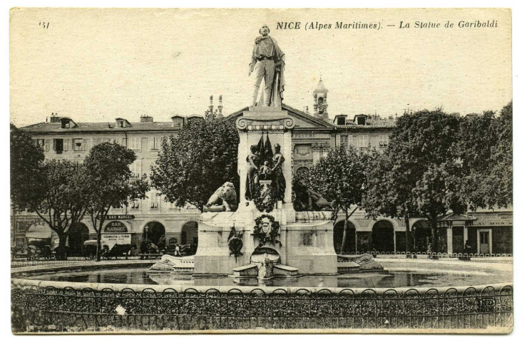 NICE (Alpes Maritimes).- La Statue de Garibaldi.