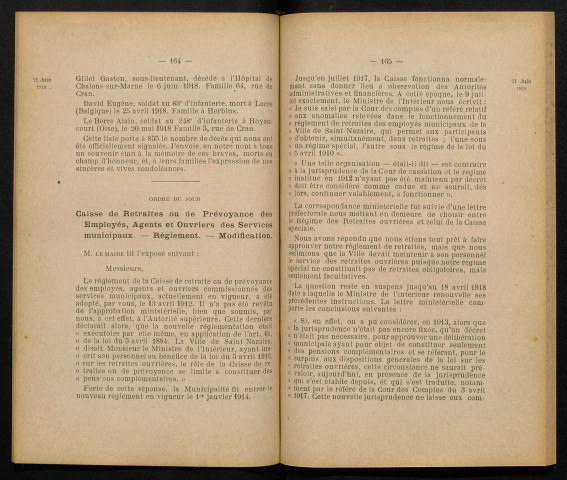 Séance extraordinaire du 21 juin 1918 - pages 161-186