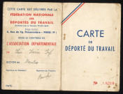 Carte de membre actif de l'association départementale 1952-1955, section de Nantes