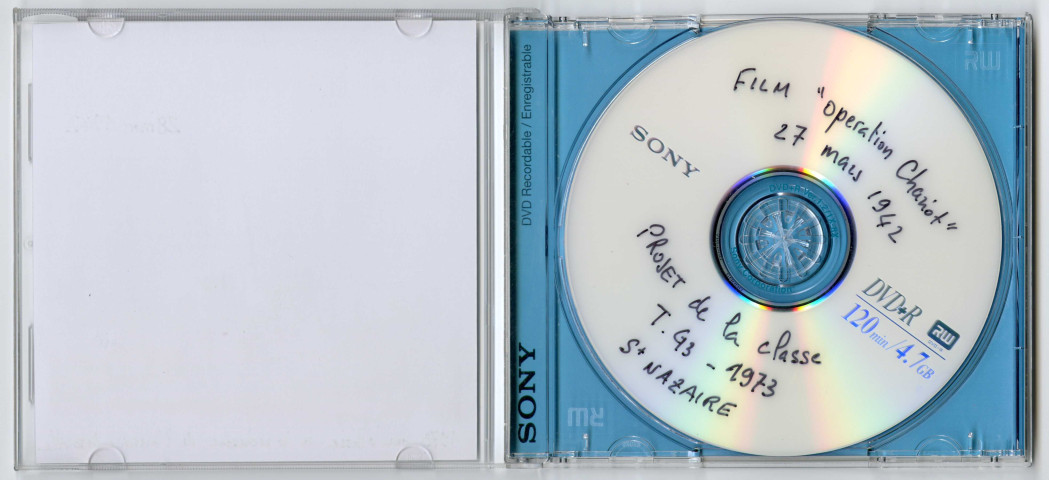 Opération Chariot, Film « Opération Chariot du 27 mars 1942" : travail de recherche et de montage d'images, dans le cadre d'un projet en histoire, par des élèves de la classe de terminale 3 du lycée Aristide Briand (sur Compact Disk).