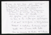 Contexte du suicide de Gaston Georges et récit de ses obsèques : notes manuscrites.