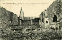 Guerre de 1914 - BOREST (Près [de] Senlis) : Ferme incendiée par les Allemands. 1914 War - Incendiary of a farm by Germans (N°133)