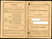 Livret individuel du Ministère de la Guerre classe 1941, du 9 juillet 1947, "classé service armé".
